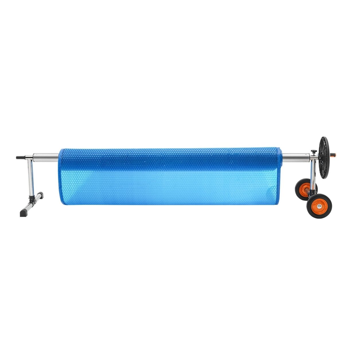 Aluminum Pool Cover Reel with Rubber Wheels and Sandbags - Spa - Migo Hot Tub Covers