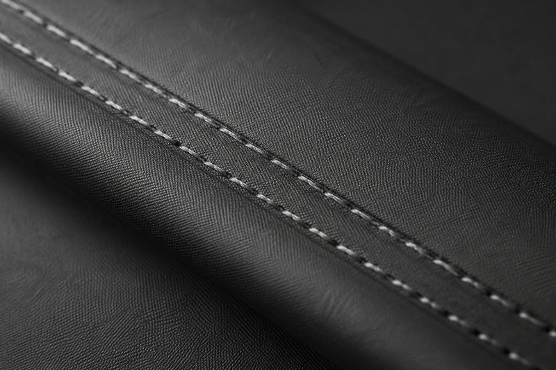 Close-up of a double-stitched seam