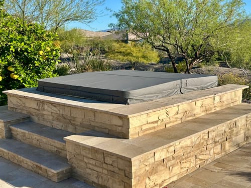 Customer photo review of a Caldera Salina hot tub cover
